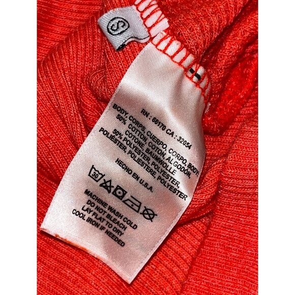 T.La Anthropologie Ribbed Tangerine V-Neck Tunic Top Size S Small Womens - Picture 9 of 9
